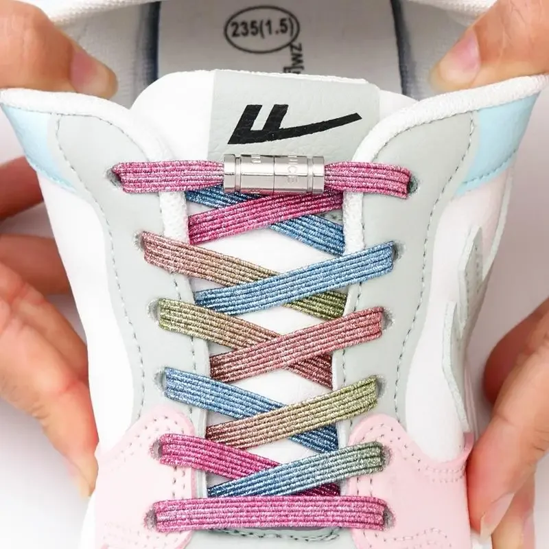 Colorful No-Tie Elastic Shoelaces for Easy Slip-On Sneakers