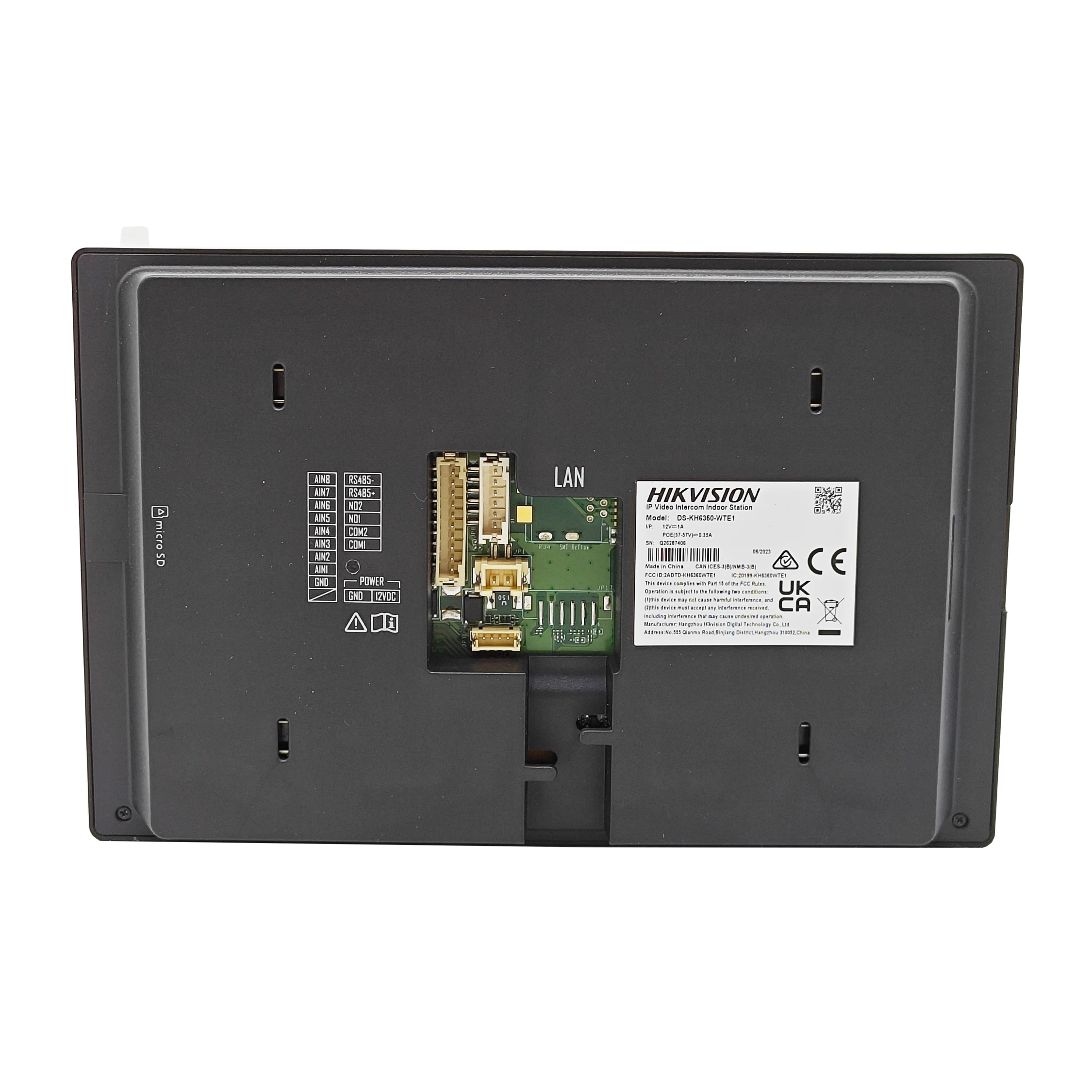 Multi-Language Hikvision DS-KH6350-WTE1 Video Intercom IP-Based Indoor Station 7-Inch Touch Screen POE WIFI Wireless Monitor