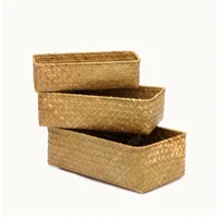 Wicker Weave Storage Basket for Kitchen Fruit Dish Food Bread Sundries organizer Rattan Picnic Container Storage Case mx9191743 5