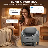 Smart Open Automatic Cat Litter Box 8L Self-Cleaning WiFi App Control Anti-Pinch Odor Removal Electric Pet Toilet 5