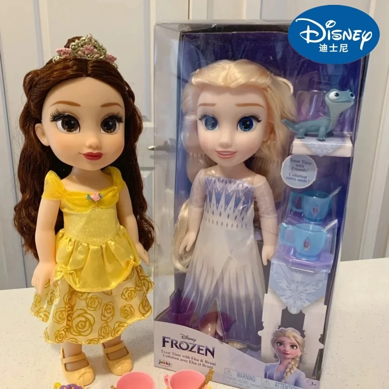 Disney Cartoon Princess Collection Salon Doll Capelli Lunghi Biancaneve Frozen 2 Elsa Anna Doll Kawaii Boxed Toys Regalo Di Compleanno