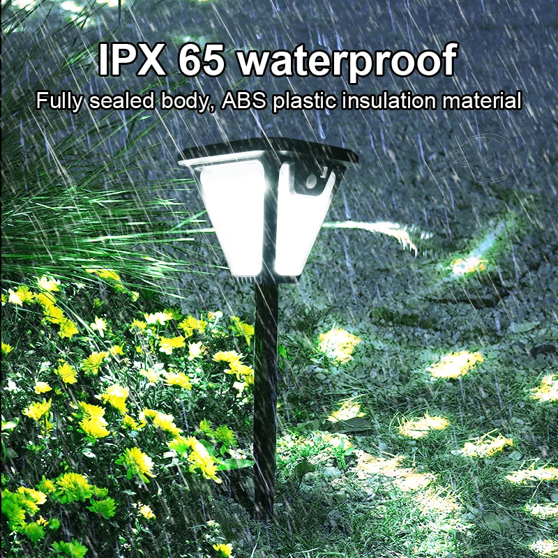 5000K Solar Pathway Garden Decor Lights Outdoor With Motion Sensor IP65 Waterproof Solar Lamp Patio Yard Lawn Sunlight Wall Lamp 6