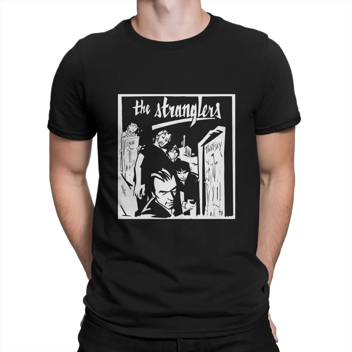 

UK Punk New Wave Band Men T Shirt The Stranglers Cool Tee Shirt Short Sleeve Crewneck T-Shirt 100% Cotton Summer Tops