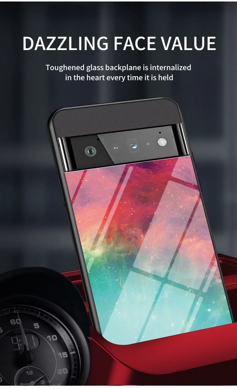 Per Google 7 6 Pro Custodia DECLAREYAO Cover in vetro rigido per Google Pixel 5 XL 4 4A 3 3A 2 1 Custodia in silicone ultra sottile Tempere_voghion.com