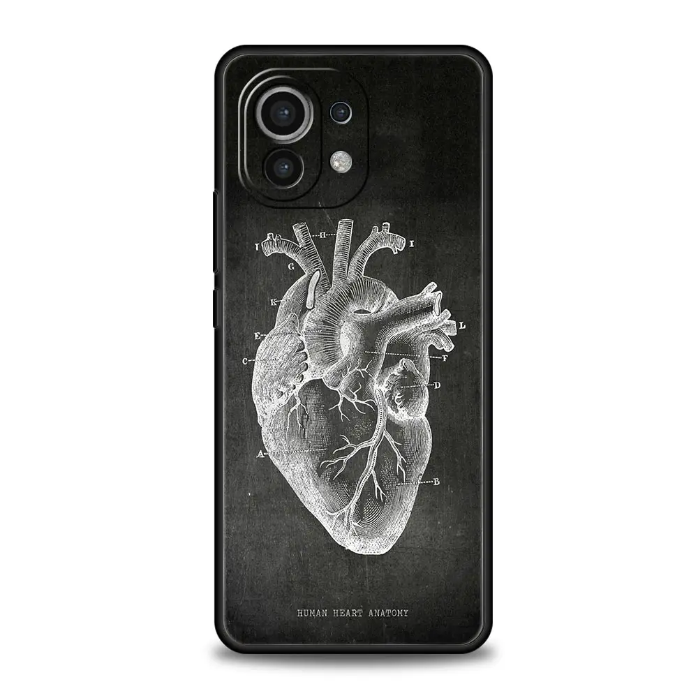 Chalkboard Anatomy Soft Phone Case - Artistic Design Protective Cover
