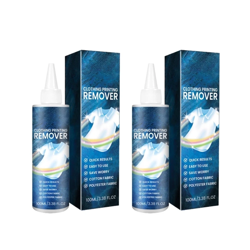100ml Clothing Printing Remover Quick Result Fabric Print Pattern Remover Suitable for T-Shirt Skirt Hoodies Canvas