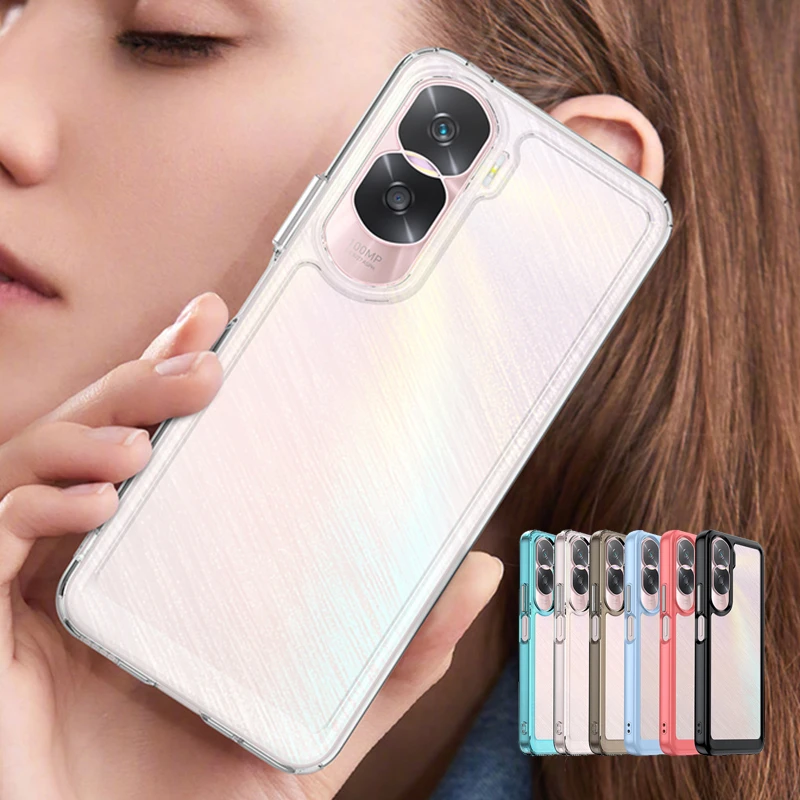 Per Cover Huawei Honor 90 Lite Case Honor 90 Lite Capas Phone Back Armor Antiurto Colore Trasparente Clear Funda Honor 90 Lite