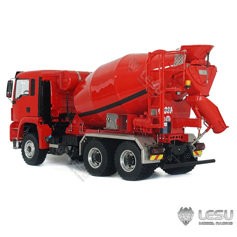 LESU 6X6 Metal RC Mixer Truck 1/14 for Man Radio Agitating Lorry Concrete Car Truck-Mounted Mixer Sound Light Vehicles Th20595 5
