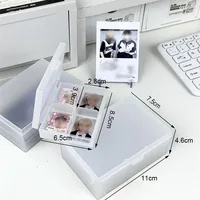 SKYSONIC S/L Adjustable Board Organizer Frosting Dustproof Storage Box Photocards, Sleeves,Small Card Film Sorting Flip Box 1
