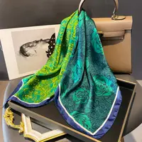 Luxury Women Silk Satin Hair Scarves Fashion Square Leopard Print Headscarf 70cm Professional Designer Scarf Headband 6