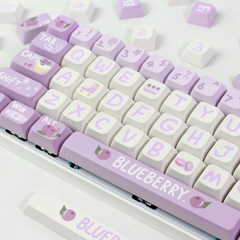 

Blueberry Fruit Theme Xda Keycap Mechanical Keyboard Cute Customization Personalized Keycap Hot Sublimation Pbt