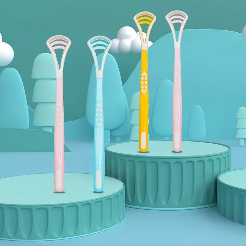 1pc Dual effect silicone tongue scraping brush, tongue coating brush, coating cleaning toothbrush