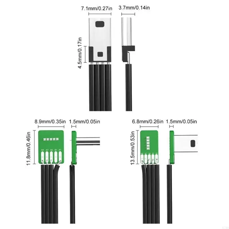 USB 포트 2.0 커넥터 교체 용 솔더 어댑터 USB 4Pin/Type C 5Pin PCB 마운트