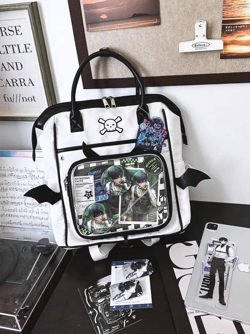 Transparent Ita School Bag Large Capacity Mochilas Mujer Daily Using Mochila All-match Student Backpack Original Women Bags 4
