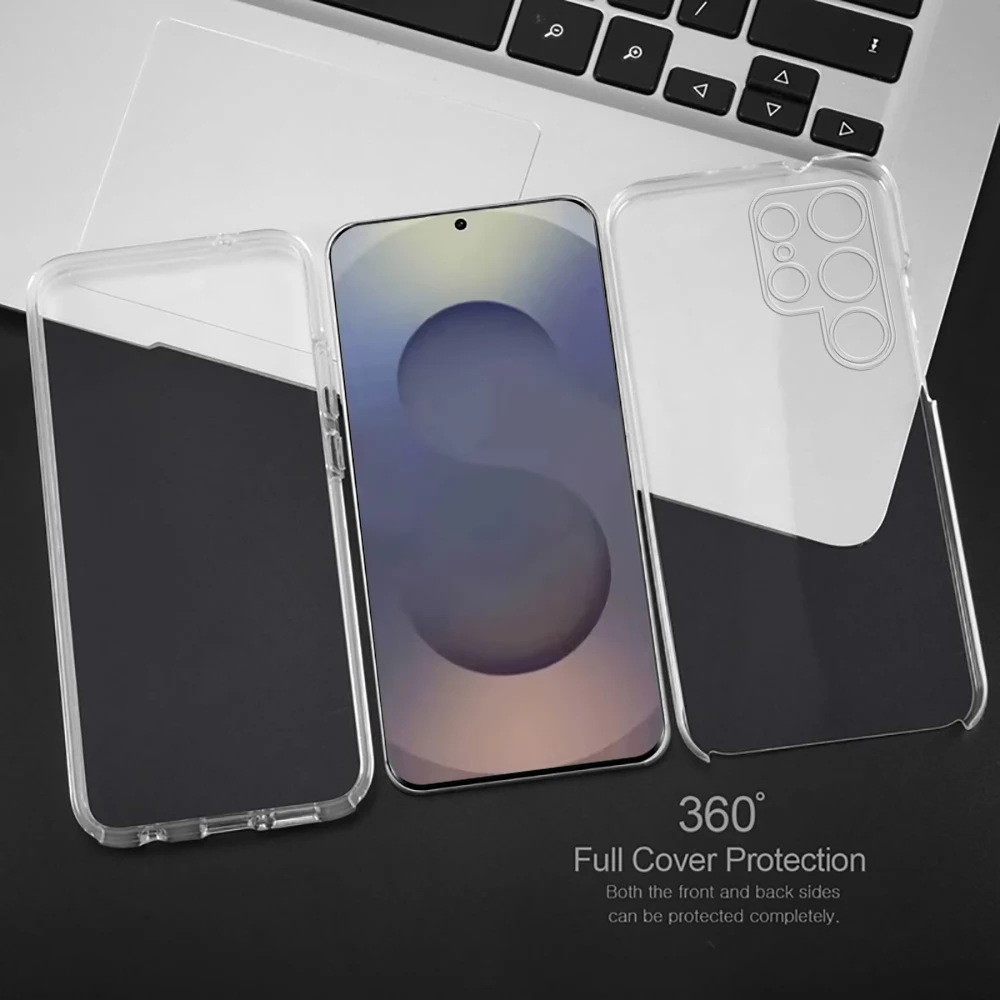 360° Full Body Clear Protection Phone Case with Shockproof Screen Protector Cover