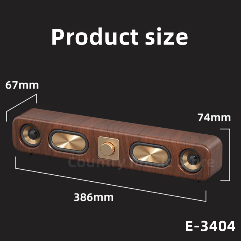 Portable High Sound Quality Multifunction TV Computer Subwoofer Sound Surround Music SoundBar Wireless Wooden Bluetooth Speakers bluetooth speaker computer speakers