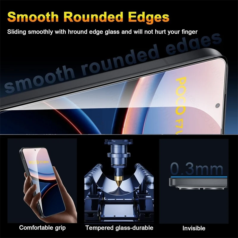 Clear Crystal 4-in-1 Protective Case with 9H Glass Screen Protectors
