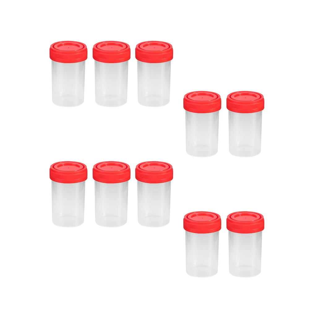 Cup with Lid Cup with Scale Fluid Sample Container Urine Collection Specimen Cups Lids Specimen Bottle