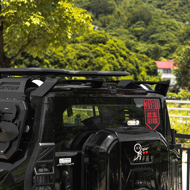 Chery Jetour Traveller T2 2023 2024 Jetour T2 자동차 테일 윙 루프 고정 윙 스포츠 빅 스포일러 ABS, 새로운 스포츠 스포일러