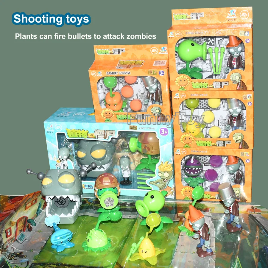 Deluxe Plants vs Zombies 2 Distortio Toy Set - Vibrant Collectible Anime Figures