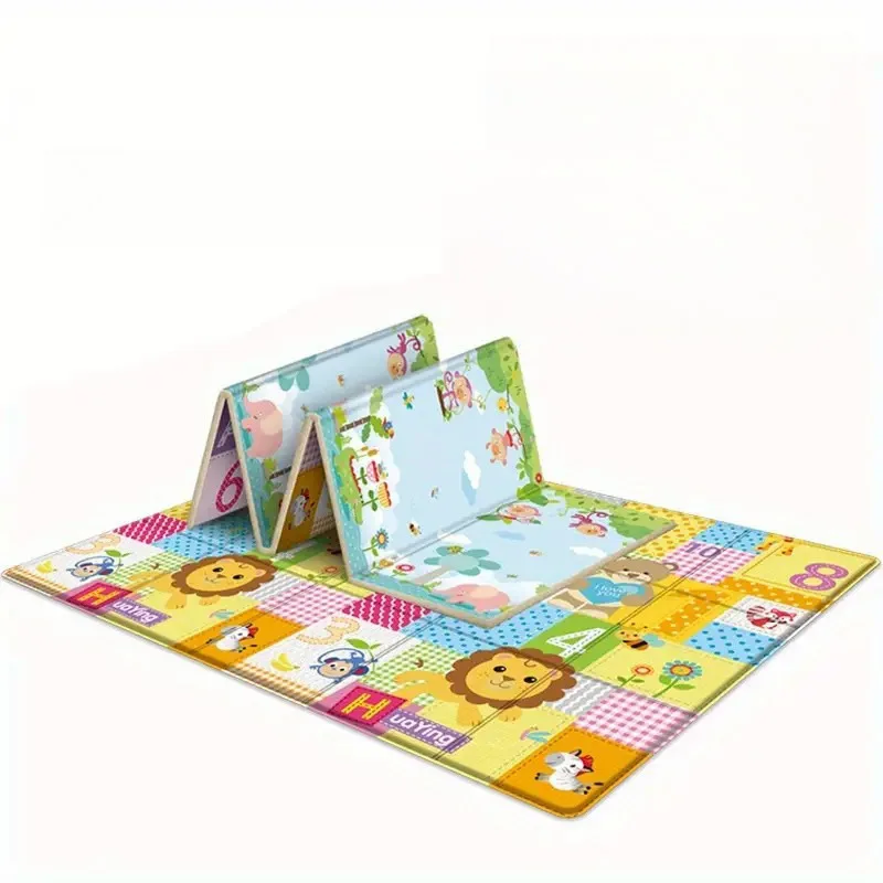 

Коврик для детского активного отдыха, складной игровой коврик, двусторонний водонепроницаемый коврик с мультяшным рисунком, легко носить с собой