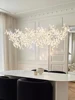 2024 Luxury Crystal Restaurant Pendant Light Luxury Italian Designer Dining Hall Lamp Kitchen Bar Table Decorative Pendant Lamp 4