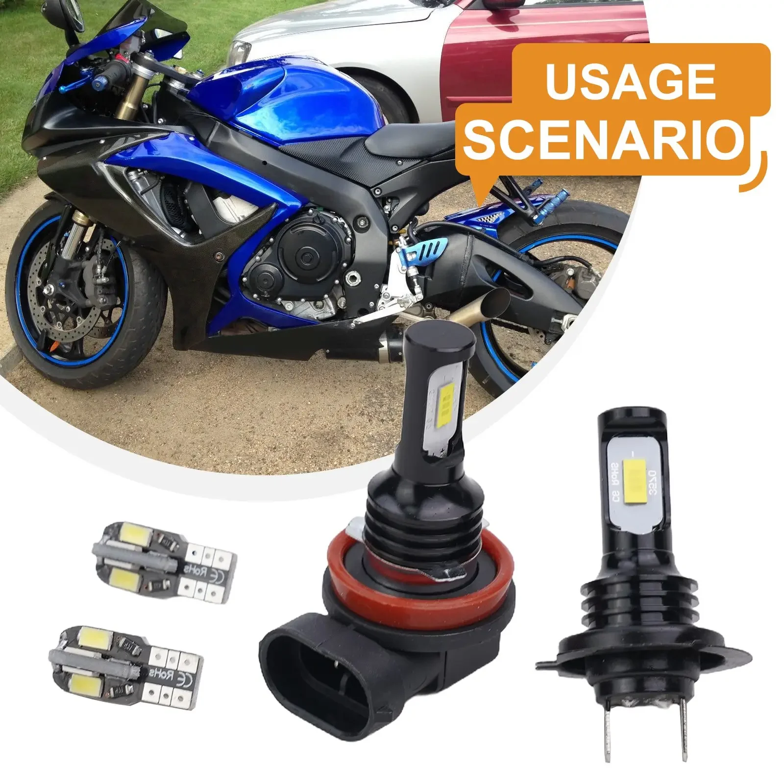 4pcs Motobike LED Bulbs for Suzuki GSXR 600 750