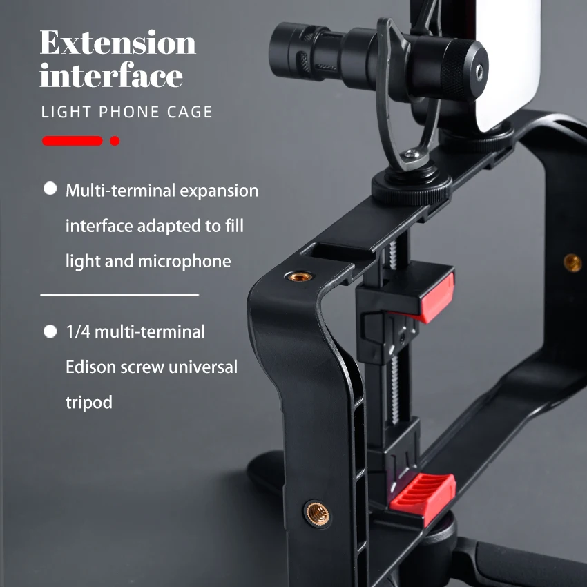 M-REMOTE Smartphone Video Rig w 3 Shoe Mounts Filmmaking Case Handheld Phone Video Stabilizer Grip Tripod Mount Stand 4.8 phone cage phone shooting rig