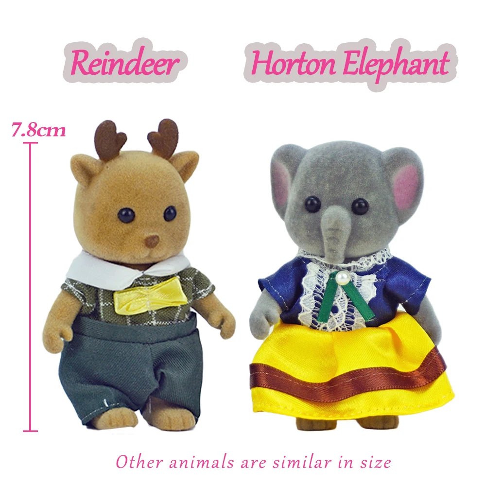 2023 New Dolls Clothes 12 Style Dress Skirt Pants Vest 1/12 Compatible Forest Animal Family Plush Dolls Diy Girl Dress Up Toys 5