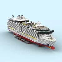 High difficulty MOC Ocean Oasis Giant Cruise Technology Building Blocks Creative Assembly Toy Models Children's Gift Ship 1