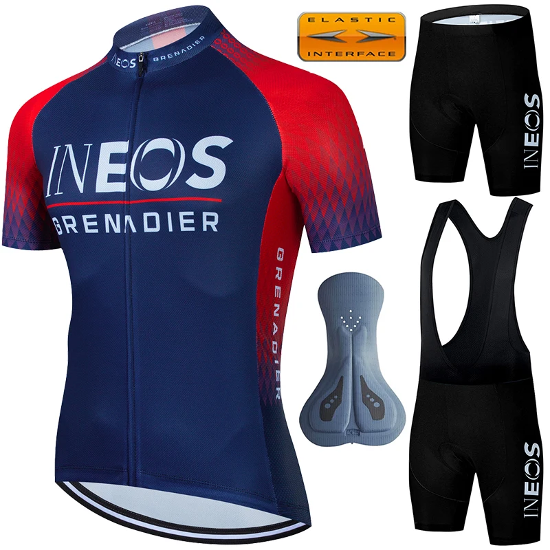 

Cycling Mtb Summer Bike Jersey INEOS Clothes Men Men's Pants Gel Bib Outfit Set Complete Clothing 2024 Man Mens Sets Blouse Male