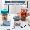 Overnight Oats Jars Milk Fruit Salad Food Storage Container Glass Breakfast Cup Mason Jars Kid Water Bottle Kitchen Item 2