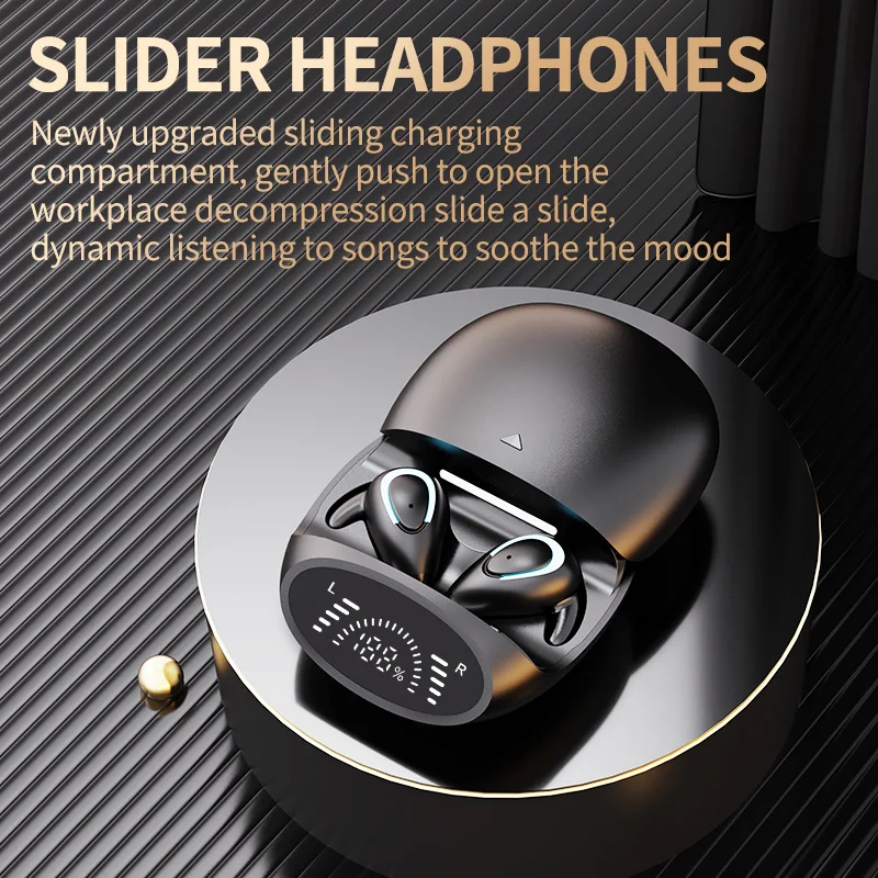 Compact Bluetooth Earbuds with Digital Display – Extended Playtime