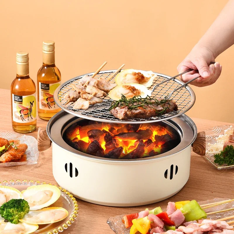 Barbecue grill Mini Brazier Portable Folding Fire Pit Home Camping Furnace Bbq Kitchen Utensils Charcoal Outdoor