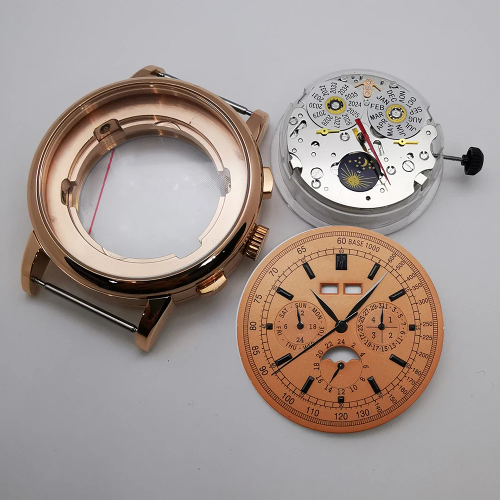Stainless Steel Watch Case with Dial and Hands - Premium Watch Accessories