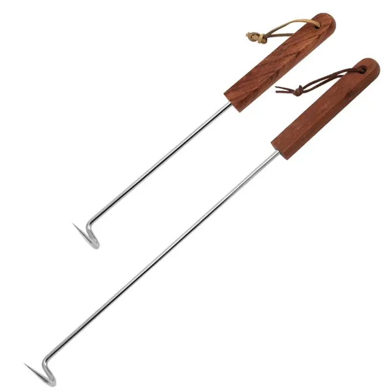 Barbecue Skewer Stainless Steel Beef Meat Clasps Duck Goose Turkey Hooks Roast Duck Bacon Hook BBQ Storage Hanger Bread Hook barbecue skewers,barbecue tools