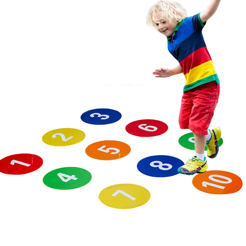 besluiten Ongewapend ziekenhuis Number Spot Markers Floor Hopscotch Games For Kids Aldult Sports  Entertainment Buiten Speelgoed Voor Kinderen Giochi Bambini - Toy Sports -  AliExpress