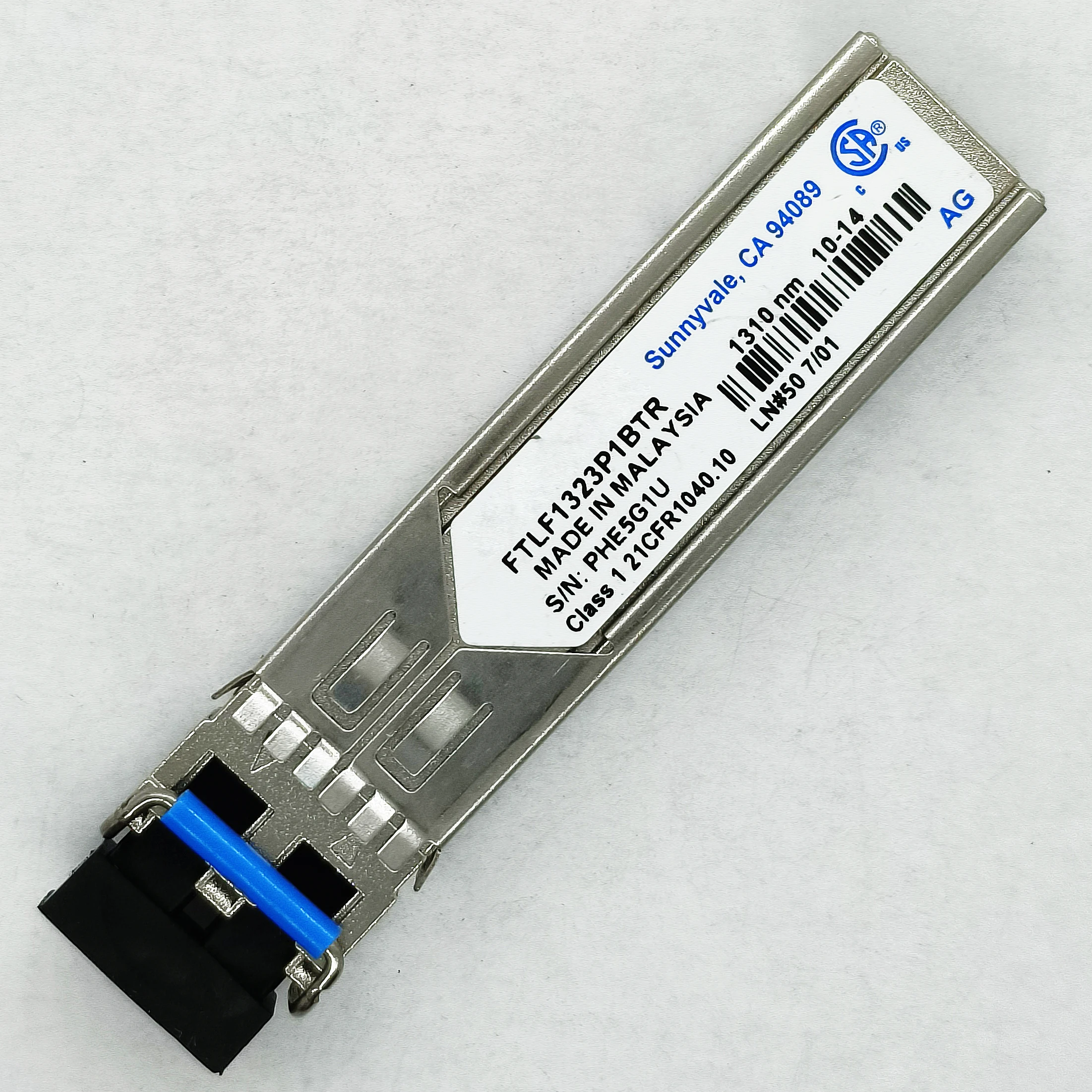 Genuine For Finisar 155M-1310nm-15km-SM eSFP FTLF1323P1BTR-HW FTLF1323P1BTR FTLF1323P1BTL Pre-Owned Transceiver
