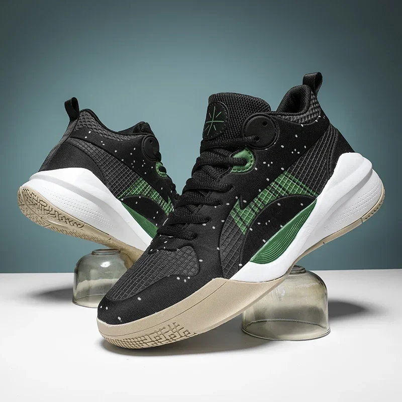 

High Quality Fashion Breathable Basketball Shoes 2023 Spring New Men's Sports Shoes Comfortable Non-slip Rubber Outsole Shoes 44