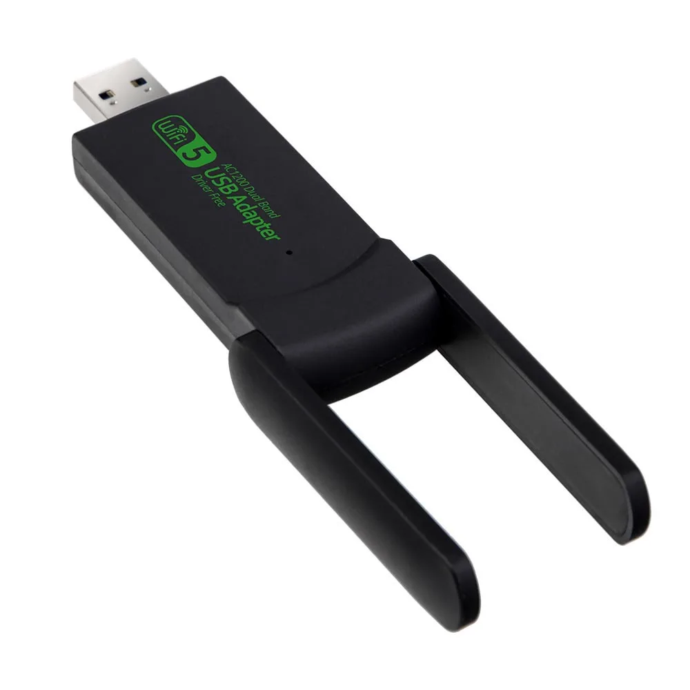 무선 네트워크 카드 드라이버 프리 듀얼 밴드 데스크탑 USB 리시버 컴퓨터 와이파이 송신기, PC 노트북 태블릿용, 1200m