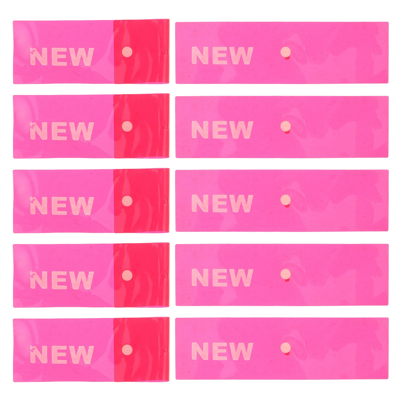 10Pcs 플라스틱 옷걸이 태그 의류 판매 마커 소프트 PVC 재사용 가능한 스냅 패스너 소매 상품 태그 매장 조직