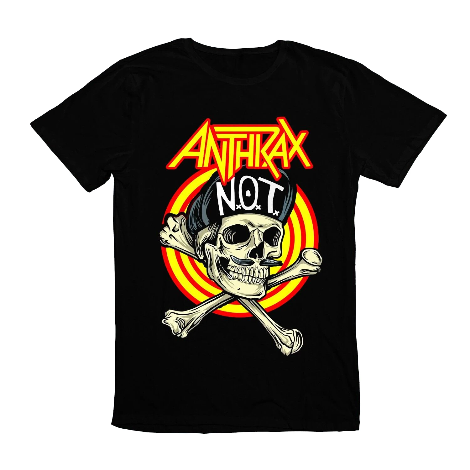 

Anthrax Thrash Heavy Metal Hard American Rock Music Band Skull Cool Tee T-shirt