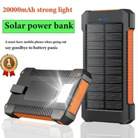 Portable Power Bank 200000mAh Paneles Solares with Lanyard Compass External Battery Outdoor Mobile Power Supply Suitable Xiaomi 1