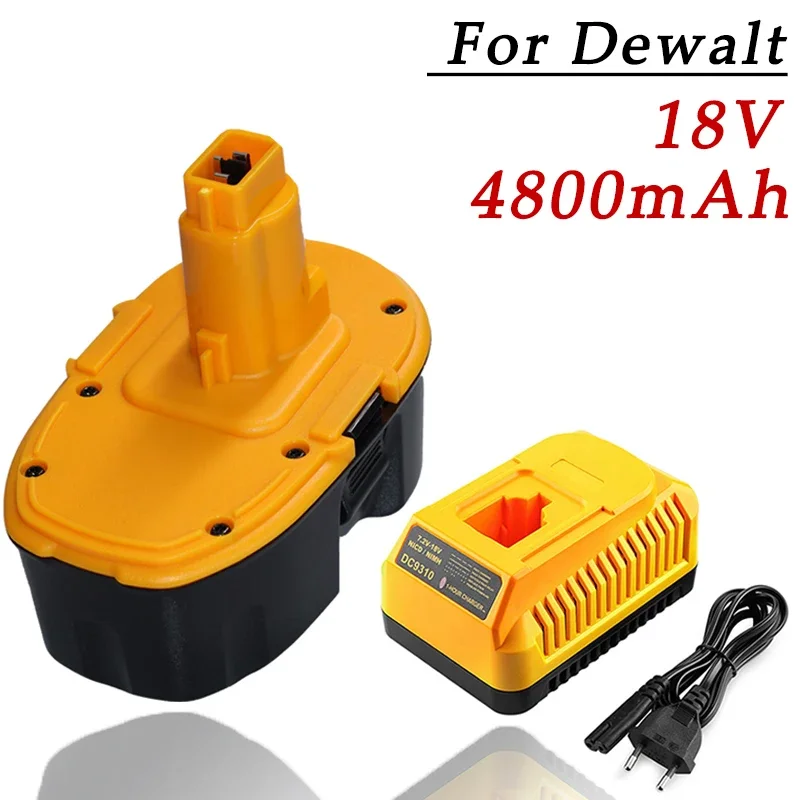 

18V Ni-MH Tool Battery for Dewalt DC9096 DE9503 DW9095 9096 9098 XRP 4800mAh Replacement Cordless Drill Screwdriver Batteries