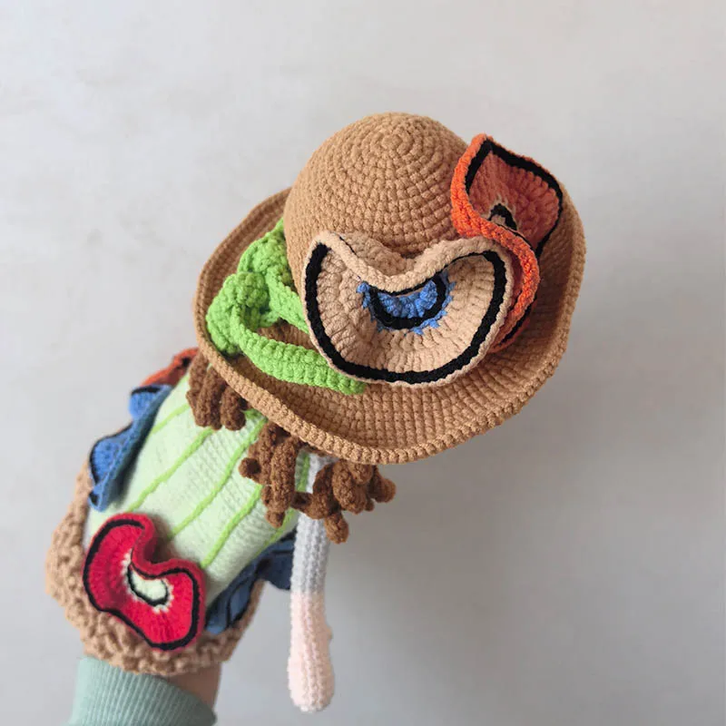 수제 뜨개질 인형 크로 셰 뜨개질 Stina 소녀 크로 셰 뜨개질 인형 홈 액세서리 패턴 공예 장난감 장식품