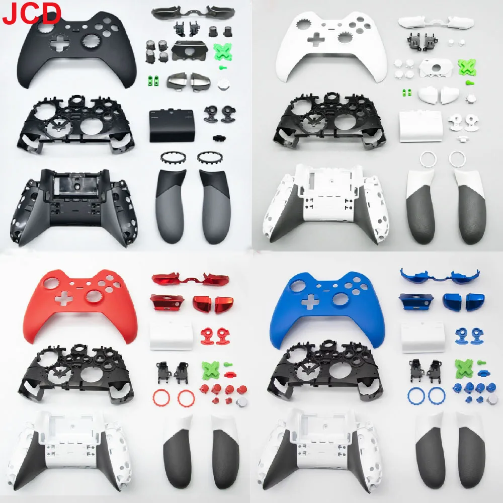 

JCD 1set For Xbox One Elite Series1 Controller Front Back Housing Shell Case LT RT LB RB Trigger Button Bottom Cover Repair Part