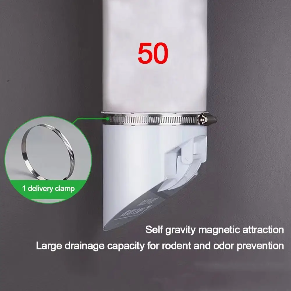 50-110mm Anti Odor Drainage Pipe Floor Drain Large Displacement PVC Rain Pipe Cap Valve Strainer Plug Sewer Accessory