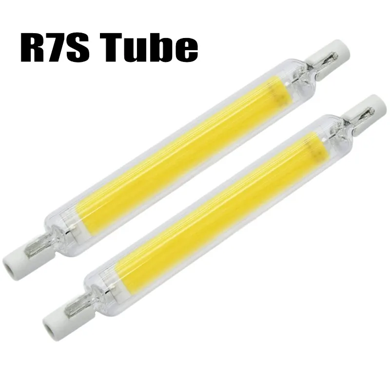LED R7s COB 유리 튜브 슈퍼 밝은 118mm J118 78mm J78 COB 전구 AC110V 120V 130V 220 240V 홈 할..