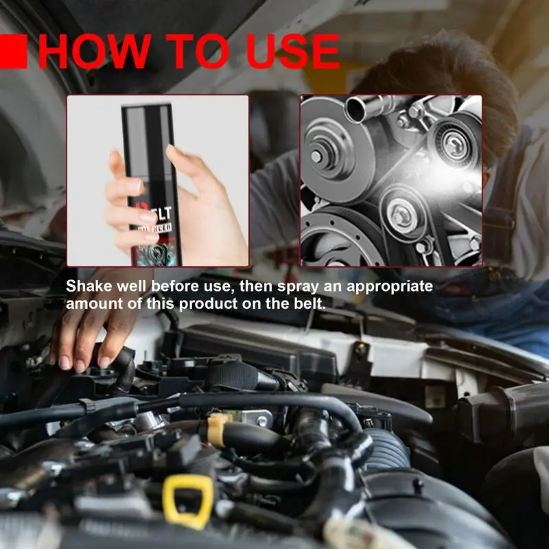 Auto Belt Dressing Spray 100ml Prolongs Belt Life Engine Silencer