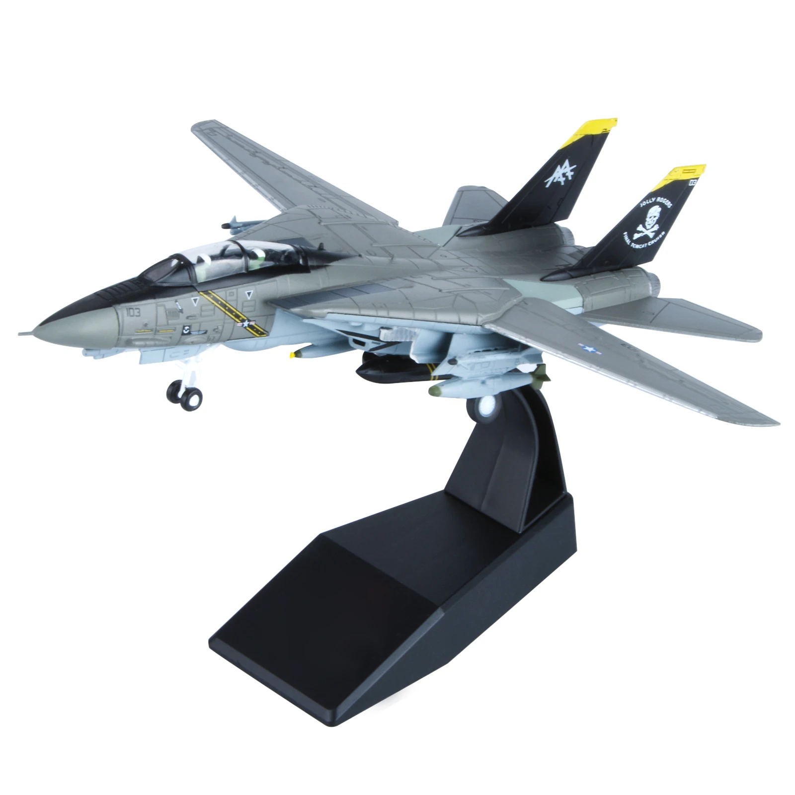 F-14 Tomcat US 1/100 Scale Diecast Fighter Simulation Alloy Aircraft Model Metal Plane Model Toys For Child Adult